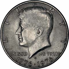 Reverse of 1976 Kennedy Silver Half Dollar