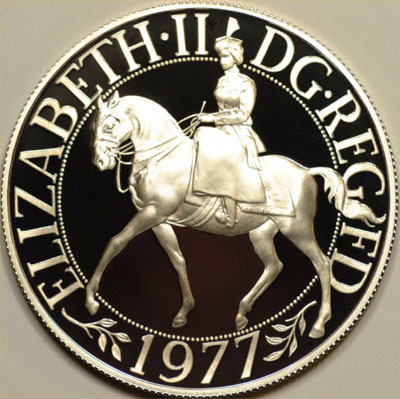 Our 1977 Queen's Silver Jubilee Silver Proof Crown Reverse Photograph