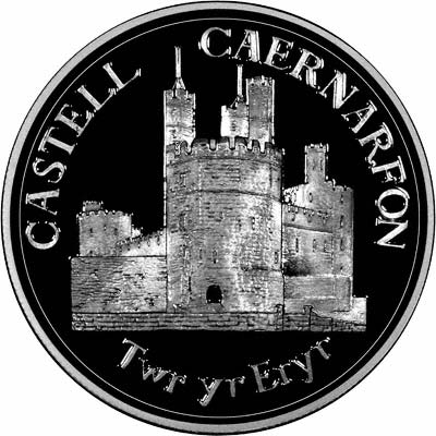 Reverse of 1977 Silver Jubilee Medallion - Castell Caernarfon