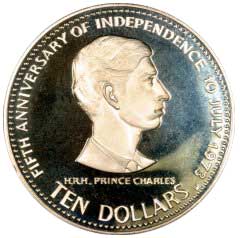 1978 Bahamas 10 Dollars Coin