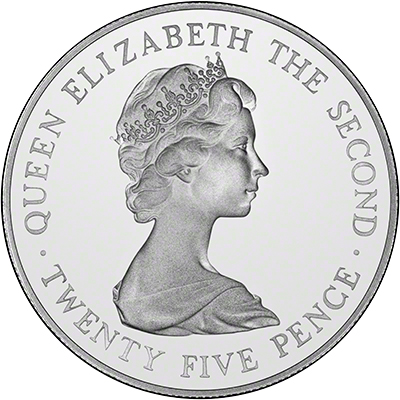 Reverse of 1990 Guernsey Queen Mother's 90th Birthday Two Pounds