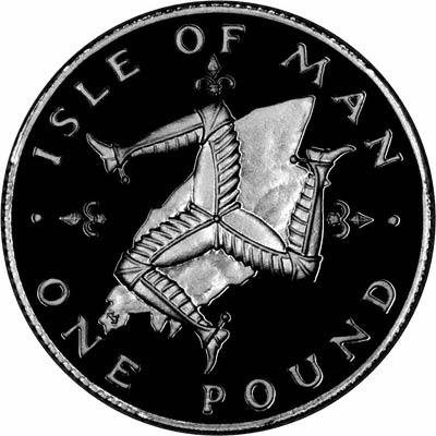 Reverse of 1978 Manx Platinum Pound Coin