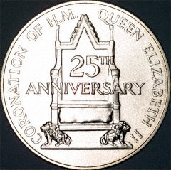 Obverse of 1978 Silver Anniversary Silver Medallion