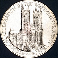 Reverse of Coronation 25th Anniversary Medallion