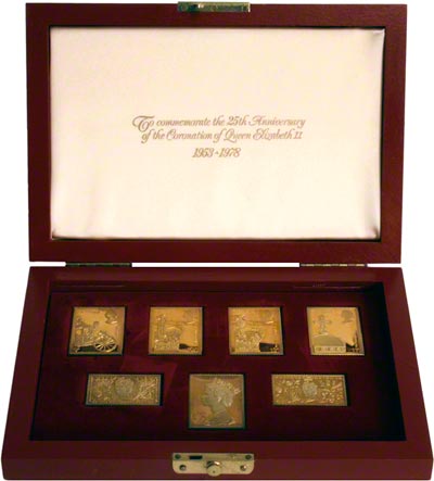 1978 Coronation Issue Silver Jubilee Stamp Replica in Presentation Box