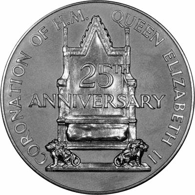 Obverse of Medallion for the 25th Anniversary of the Coronation 