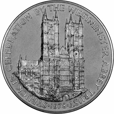 Reverse of Coronation 25th Anniversary Medallion