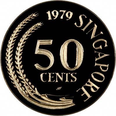 Reverse of 1979 Singapore Fifty Cents