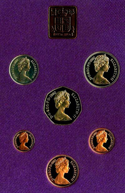 Obverse of 1980 Royal Mint Proof Set