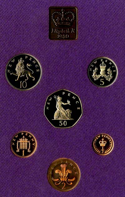 Reverse of 1980 Royal Mint Proof Set