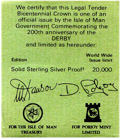 1980 Silver Proof Crown Certificate