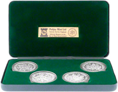 1980 Four Coin Silver Proof Crown Set in Presentation Box