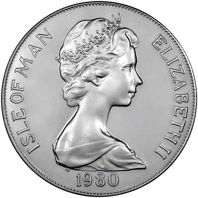 Obverse of 1980 Manx Silver Crown