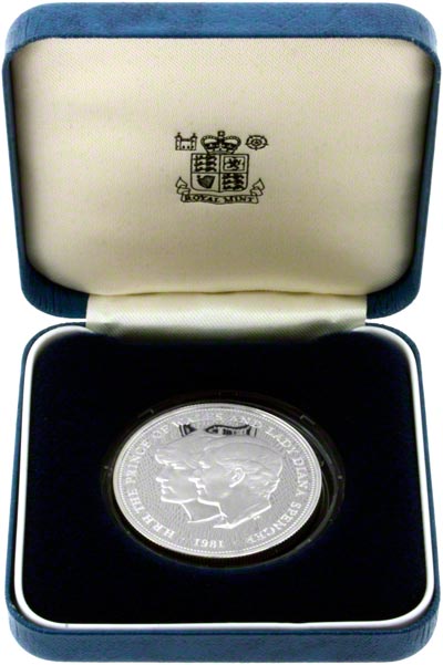 1981 Silver Proof Crown in Presentation Box