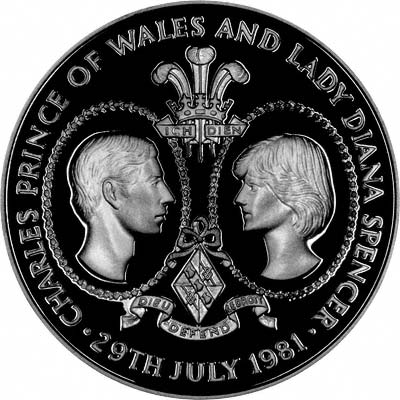 Charles & Diana on Reverse of 1981 Tristan da Cunha 50 Pence Silver Proof