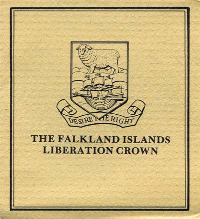 1982 Falkland Island Liberation Crown Certificate