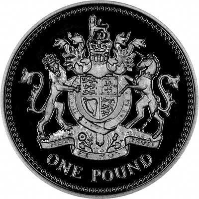 Royal Arms Design on Reverse of 1983, 1993 & 1998 One Pound Coins