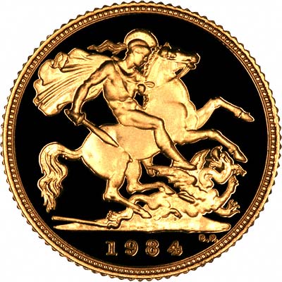 Reverse of 1984 Half Sovereign