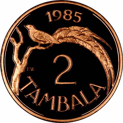Obverse of 1985 Proof 2 Tambala