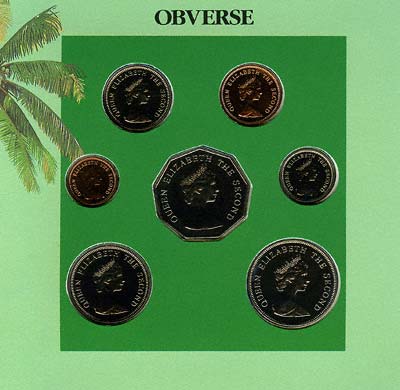 Reverse of 1985 Tuvalu Uncirculated Set