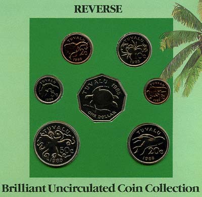 Reverse of 1985 Tuvalu Uncirculated Set