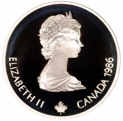 Obverse of 1986 Canadian Silver $20