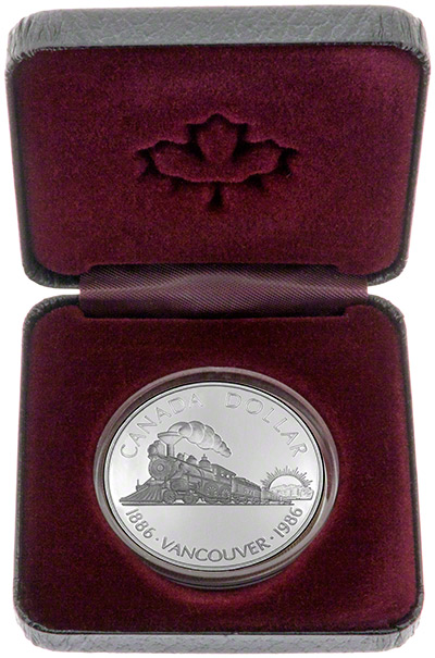 1986 Canada Silver Dollar in presentation box