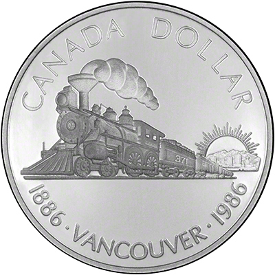 Reverse of 1986 Canada Silver Dollar