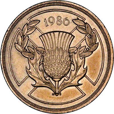 Reverse of 1986 Specimen £2 Coin