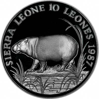 Reverse of 1987 Sierra 10 Leone