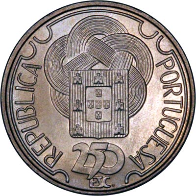 Obverse of 1988 Portugal 250 Escudos