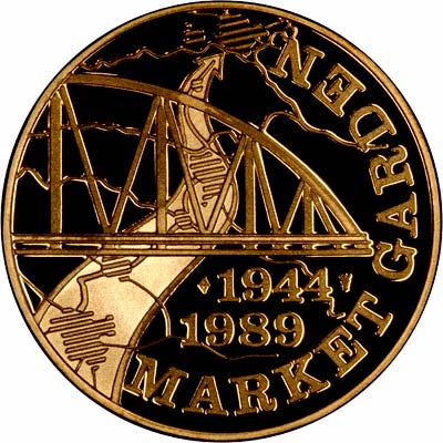 Obverse of 1989 Operation Market Garden Gold Medallion