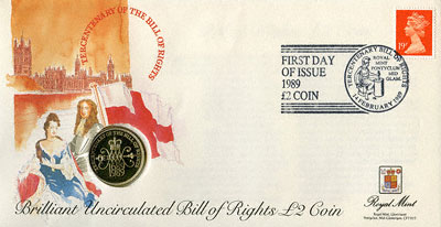 1989 Briliant Uncirculated Bill of Rights 2 Coin