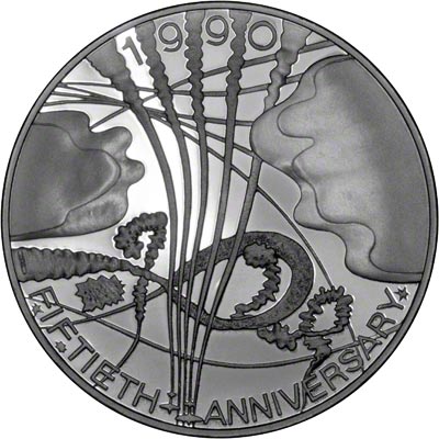 Reverse of 1990 Battle of Britain Medallion