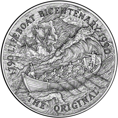 1990 Bi-Centenary of The Original Silver Medallion Reverse