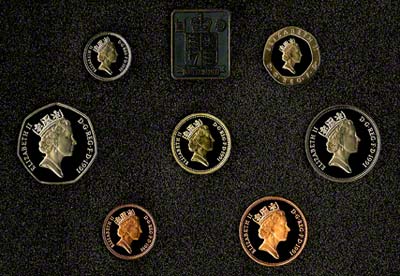Obverse of 1991 Royal Mint Proof Set