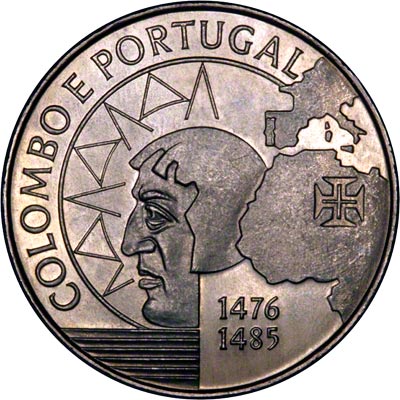 Reverse of 1991 Portugal 200 Escudos - Portugal & Columbus