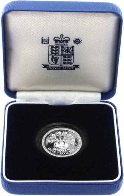 1991 Silver Proof One Pound in Presentation Box