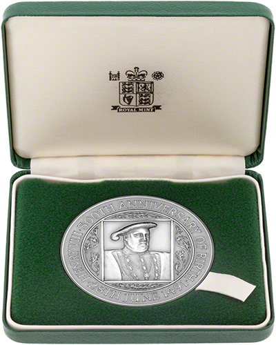 1991 Henry VIII Silver Medallion in Presentation Box
