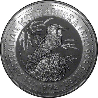 Reverse of 1992 Australian Silver Kookaburra