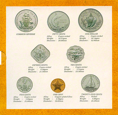 1992 Bahamas Uncirculated Coin Set