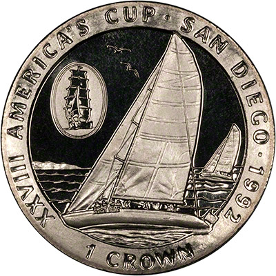 Reverse of 1992 Manx America's Challenge Cup Crown