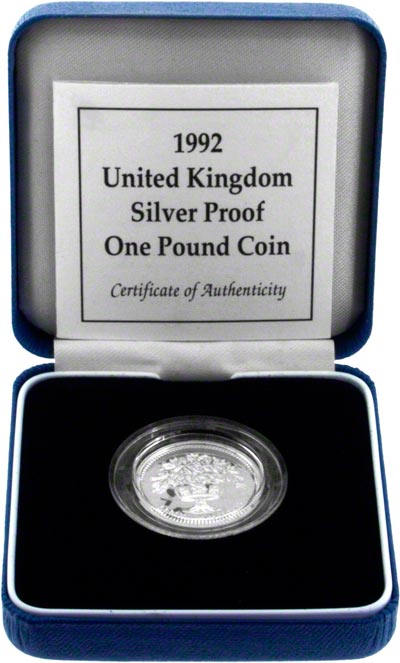 1992 Silver Proof One Pound in Presentation Box