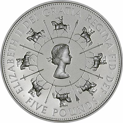 Obverse of the 1993 Five Pound Crown