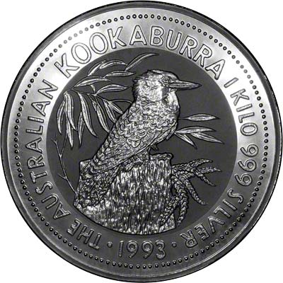 Obverse of 1993 Australian Silver Kookaburra