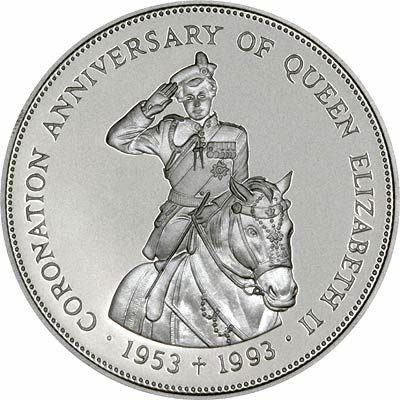 Reverse of 1993 Belize Silver 2 Dollars