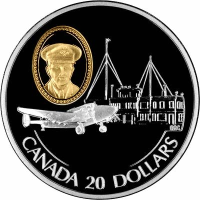 Reverse of 1993 Canadian $20 - Lockheed 14