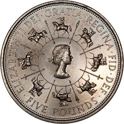 Obverse of the 1993 Five Pound Crown