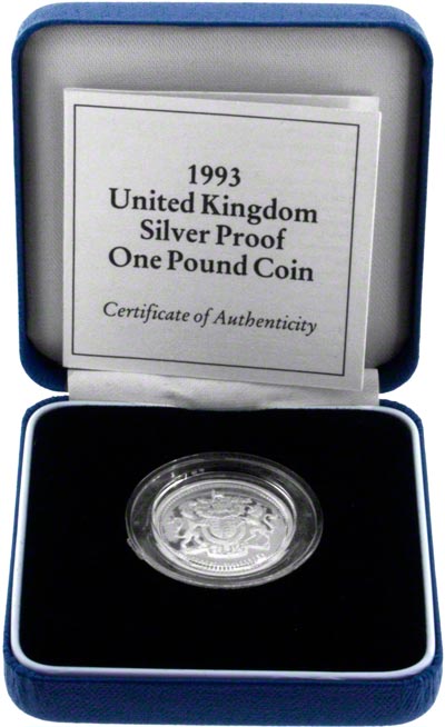 1993 Silver Proof One Pound in Presentation Box