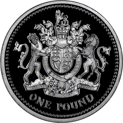 Royal Arms on Reverse of 1993 One Pound Coin